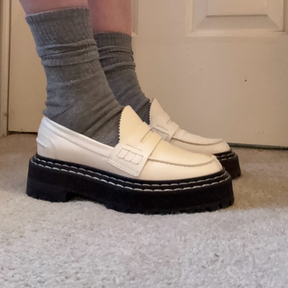 Proenza Schouler off-white Lug Sole Platform loafer sz 37 - Picture 2 of 14